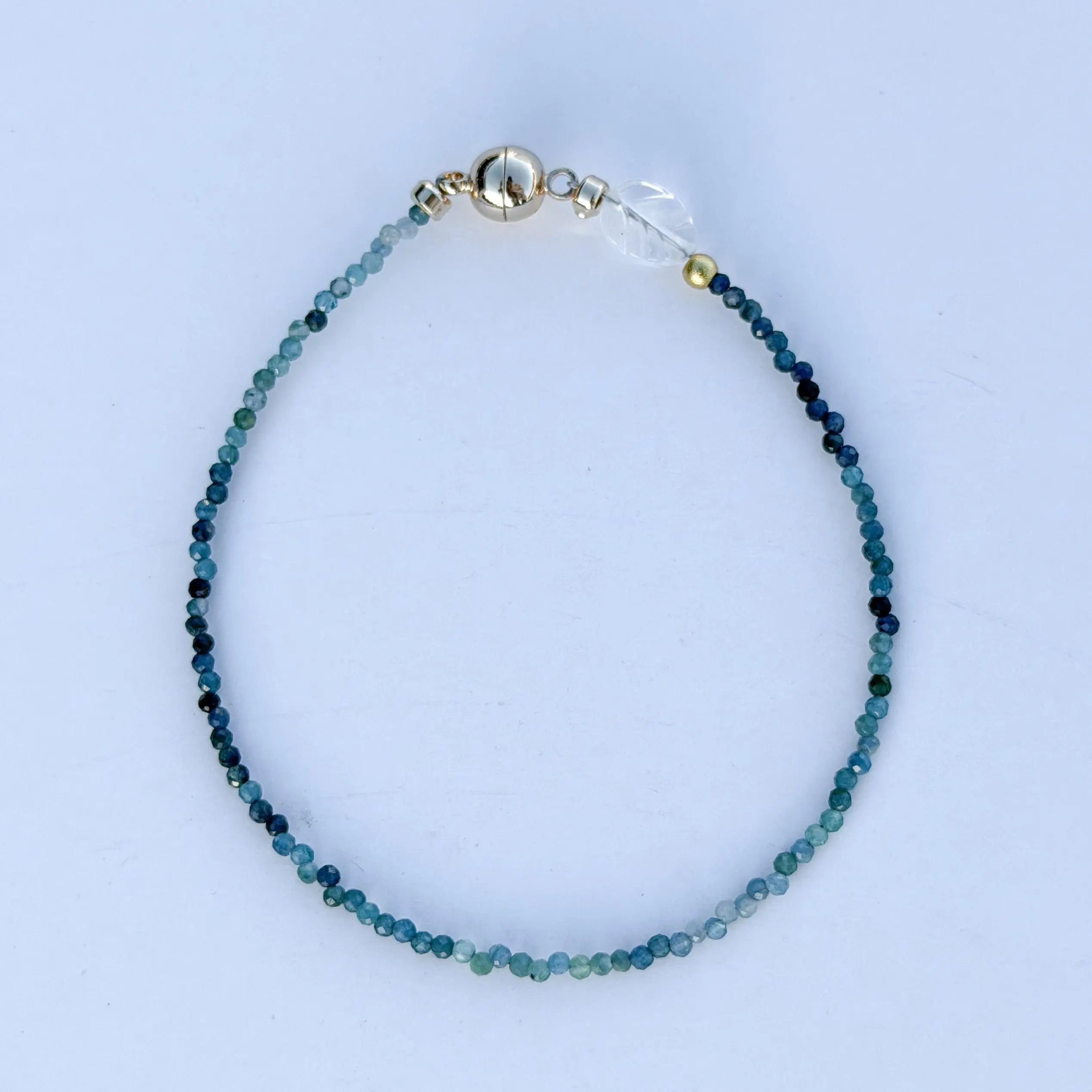 Ocean Drift - Blue Tourmaline Minimalist Bracelet view 4